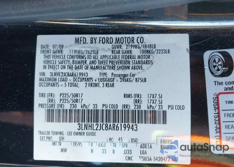 2010 Lincoln Mkz from USA, damaged, VIN 3LNHL2JC8AR619943